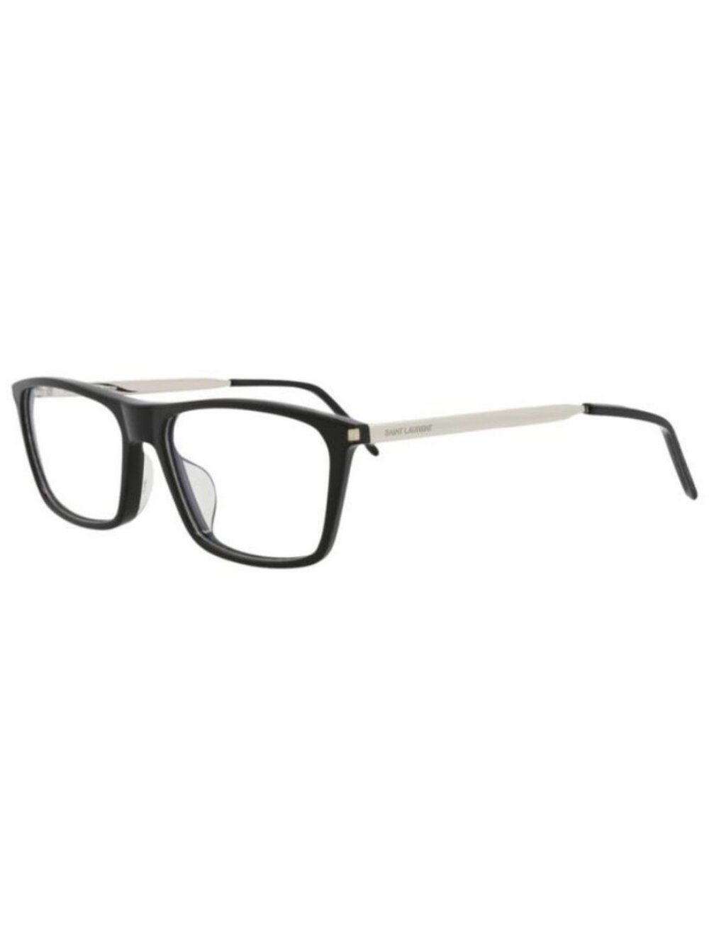 New Saint Laurent Mens Square/Rectangle Black Silver Transparent Fashion Designe